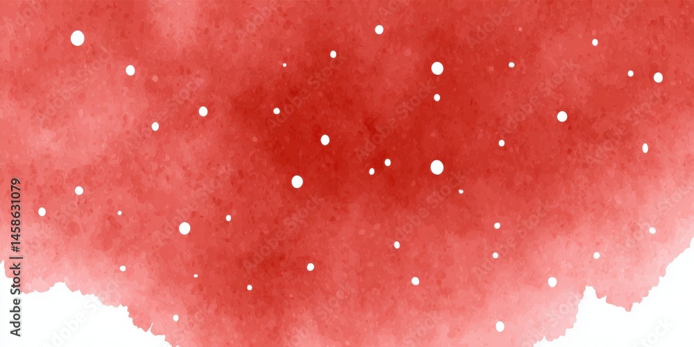 Poster soft red watercolor background with delicate white dots creating a dreamy artistic scene ideal for d