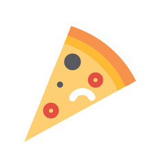 pizza slice , white background, modern design