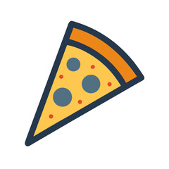 pizza slice , white background, modern design