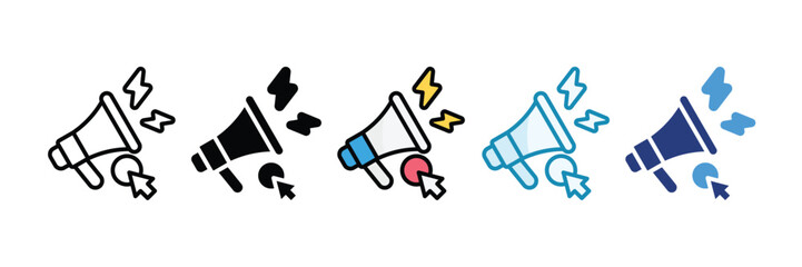 Call To Action Icon Set Multiple Style Collection