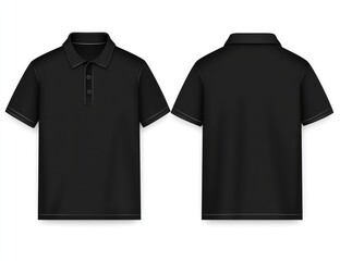 Blank black polo shirt mockup