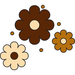 Retro Flowers Element