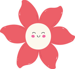 beautiful flower illustration vector with simple concept