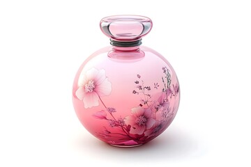 3D Misty Pink Potion with Floral Patterns