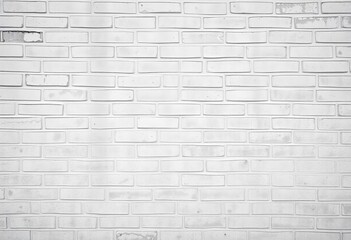 Fototapeta premium Aged light gray and white stucco brick wall with horizontal texture , background, material
