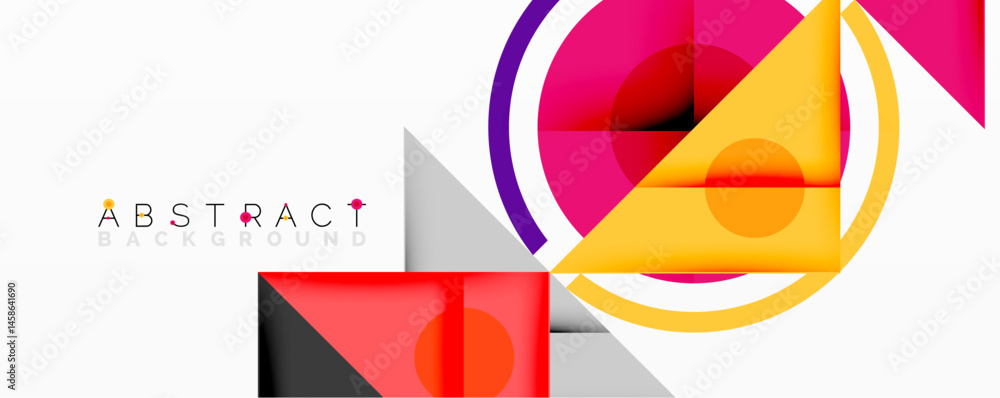 Aufkleber modern abstract design. geometric shapes overlap, creating vibrant color combinations. clean lines, 