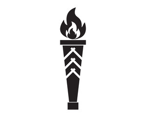 Fire Torch Icons symbol on white background.