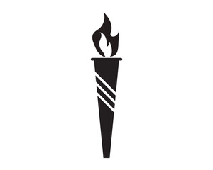 Fire Torch Icons symbol on white background.