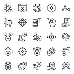 Outline icons set for Brand identity