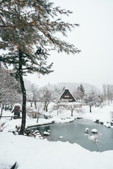 【岐阜県】世界遺産の白川郷・五箇山の合掌造り集落の雪景色