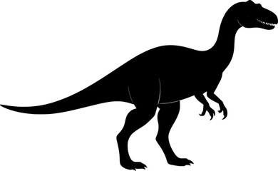 Obraz premium silhouette of dinosaur animal vector art illustration. 