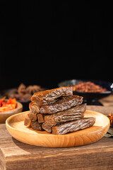 Dried beef jerky, beef strips