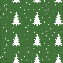 Fototapeta premium Vector of Christmas tree Seamless Patterns red background