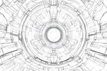 Obraz premium Abstract circular architecture design