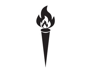 Fire Torch Icons symbol on white background.