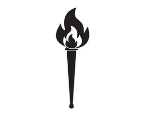 Fire Torch Icons symbol on white background.