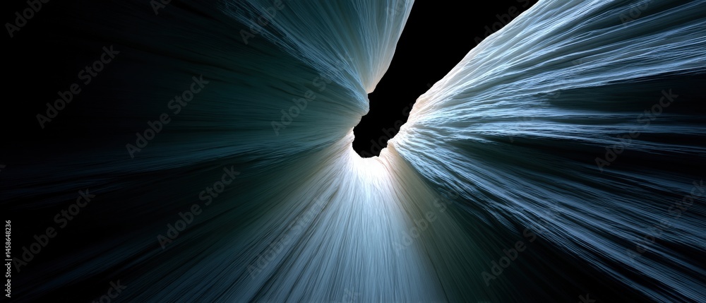 Poster ethereal light beams emerging from a vibrant vortex creating a stunning visual effect of radiant ene