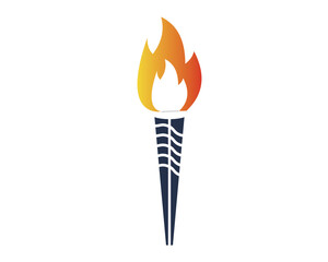 Fire Torch Icons symbol on white background.