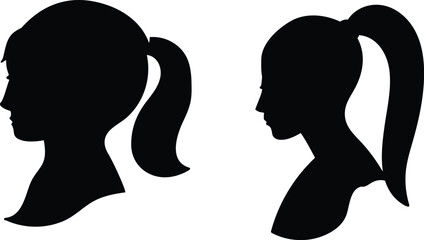 woman face profile silhouette 