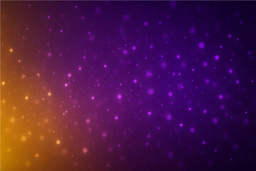 Abstract Gradient violet glowing particles background.