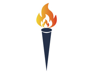 Fire Torch Icons symbol on white background.