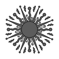 Obraz premium antique sun illustration; vintage solar depiction