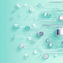 Innovative technology concepts digital design infographic elements clean background hyperrealistic view tech gigapixel standard