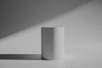 Clean, minimalist cylinder display