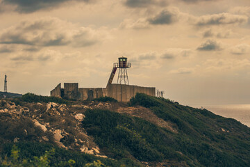 Watch tower on the border between Lebanon and Israel