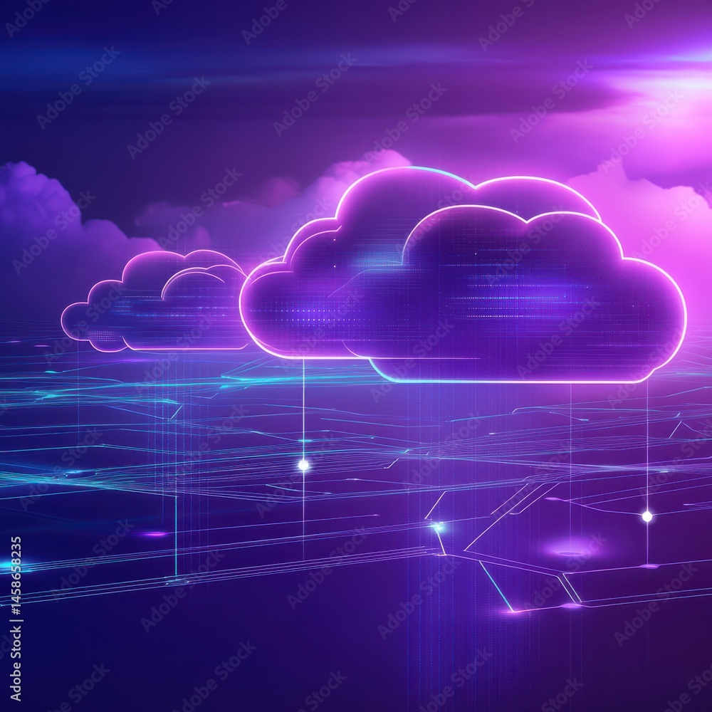 Poster hyperrealistic dark data cloud security action virtual environment digital artwork gigapixel perspec
