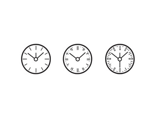 Digital Clock Line Art Illustration for Creative Stock Projects