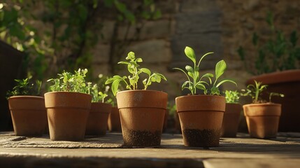 Growing plants in pots gardening herbs home garden seedlings indoor plants garden ideas plant care tips