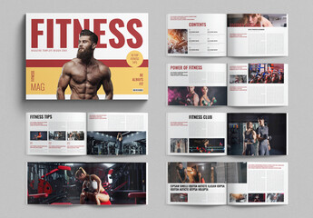 Fitness Magazine Template Landscape