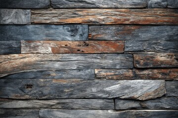 Textured stone wall, various shades
