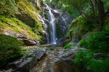 Contemplating the light playing with the water and the majesty of the Toxa waterfall
