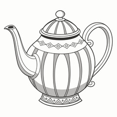 tea pot , white background