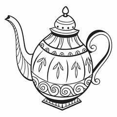 tea pot , white background