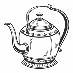 tea pot , white background