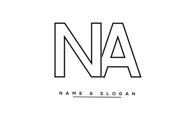 NA, AN Abstract Letters Logo Monogram