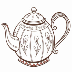 tea pot , white background