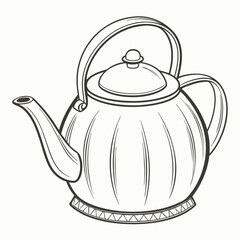 tea pot , white background