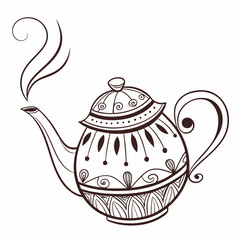 tea pot , white background