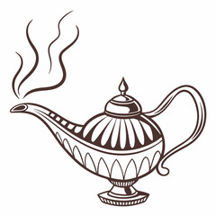 tea pot , white background
