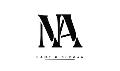 NA, AN Abstract Letters Logo Monogram