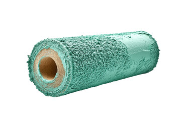 Obraz premium A green textured paint roll