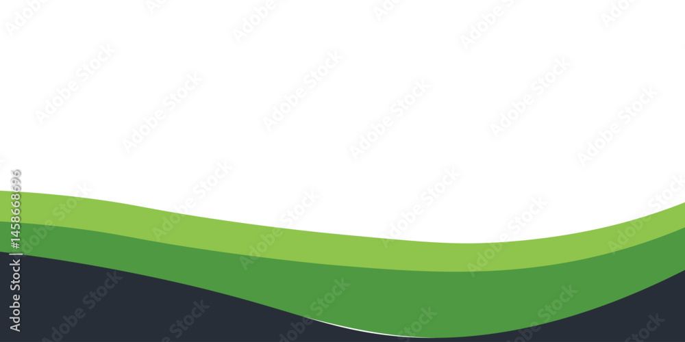 Poster abstract green wave background vector green line background curve element with white space for text 