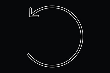 reload, recycle, refresh and restart icon on white background.