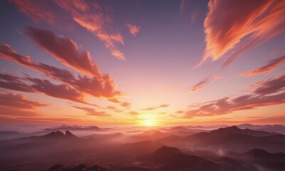 Abstract swirling sky, sunset hues blend, magical horizon ,  background,  evening,  light