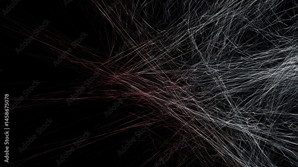Poster an abstract representation featuring chaotic lines against a dark backdrop