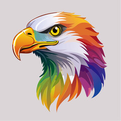 Obraz premium vibrant bald eagle head 